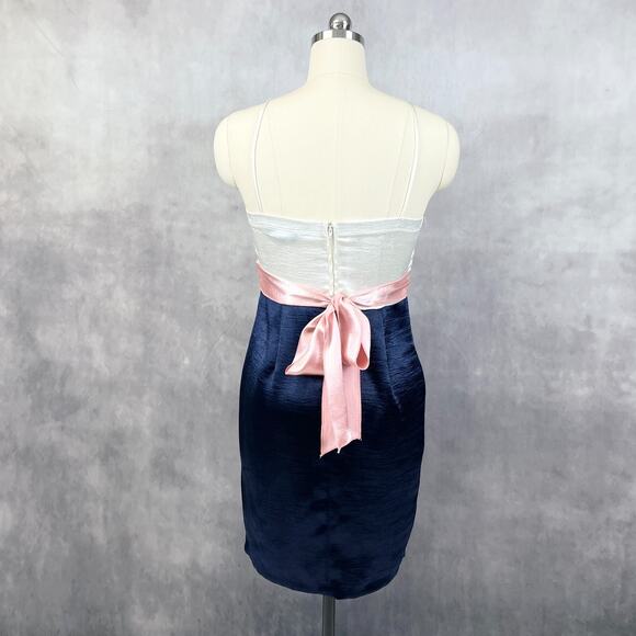 City Triangles Womens Babydoll Dress Size 9 Colorblock Retro Cocktail Party HOCO - Picture 4 of 10